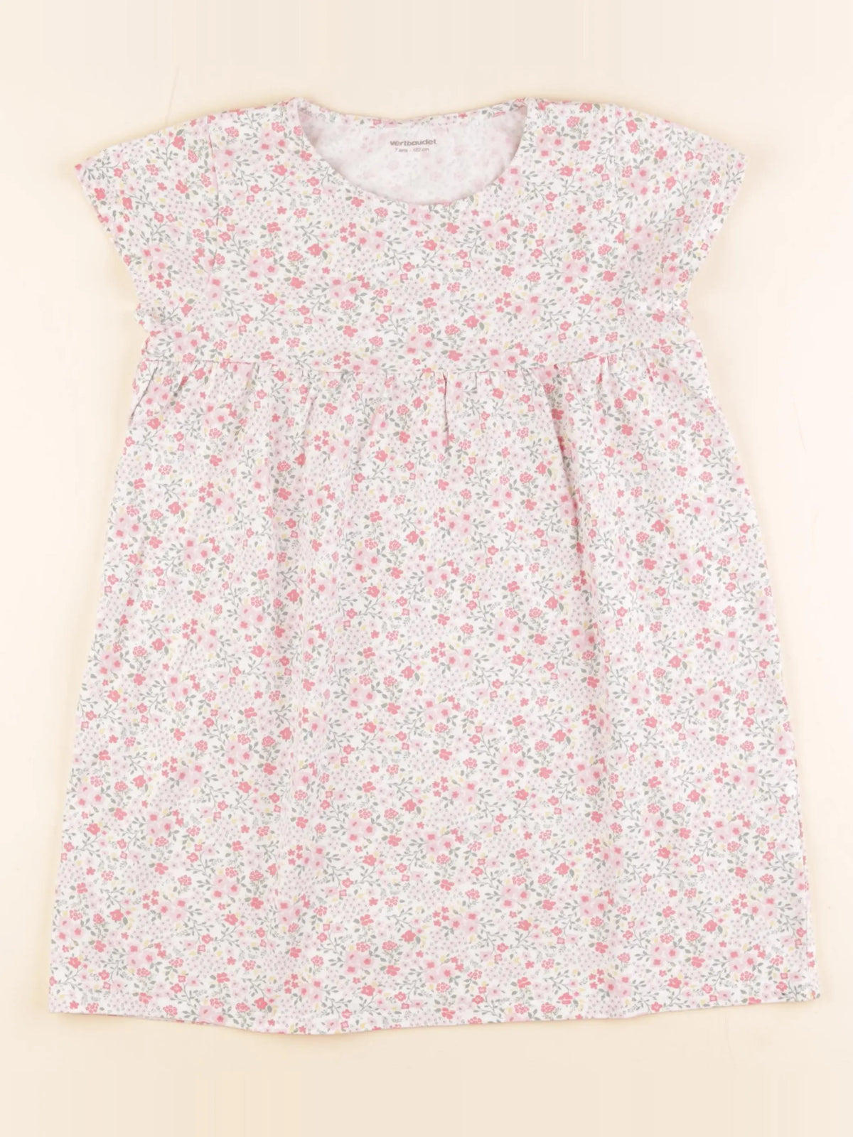 Vertbaudet - robe blanc - 7 ans