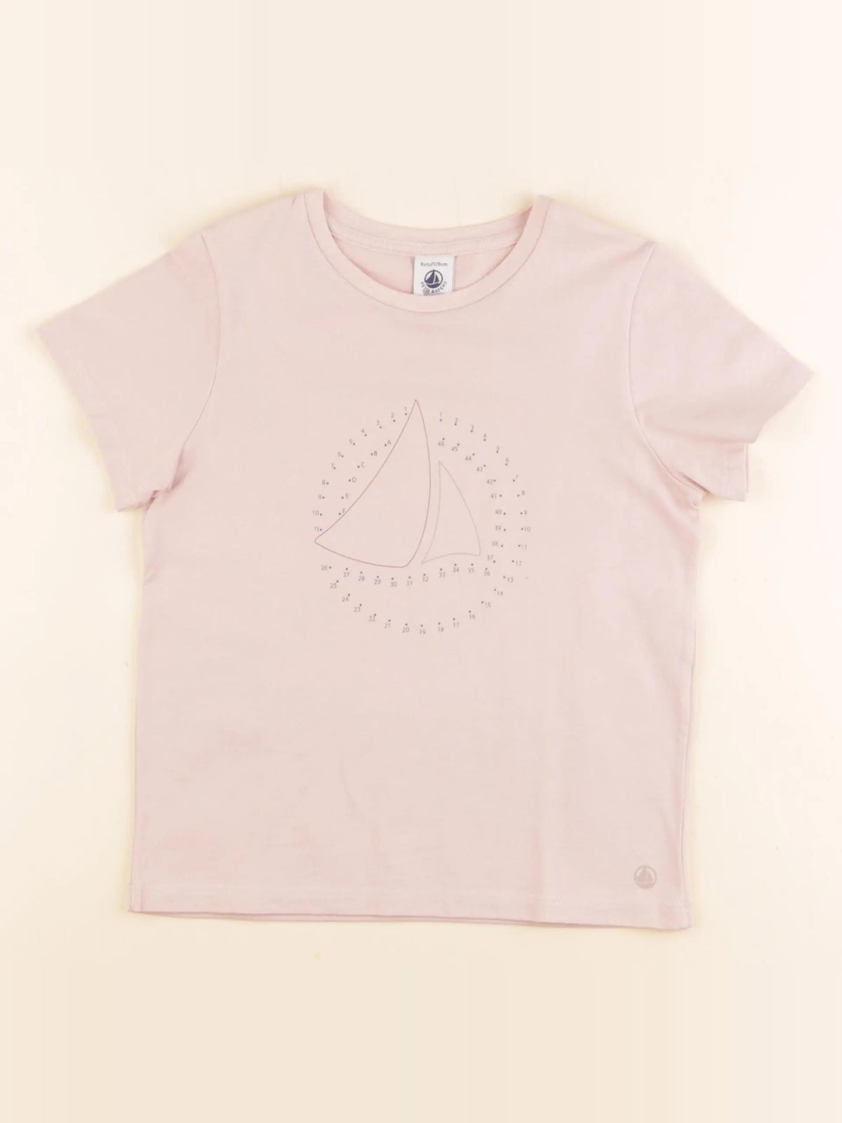 Petit Bateau - tee-shirt rose - 8 ans