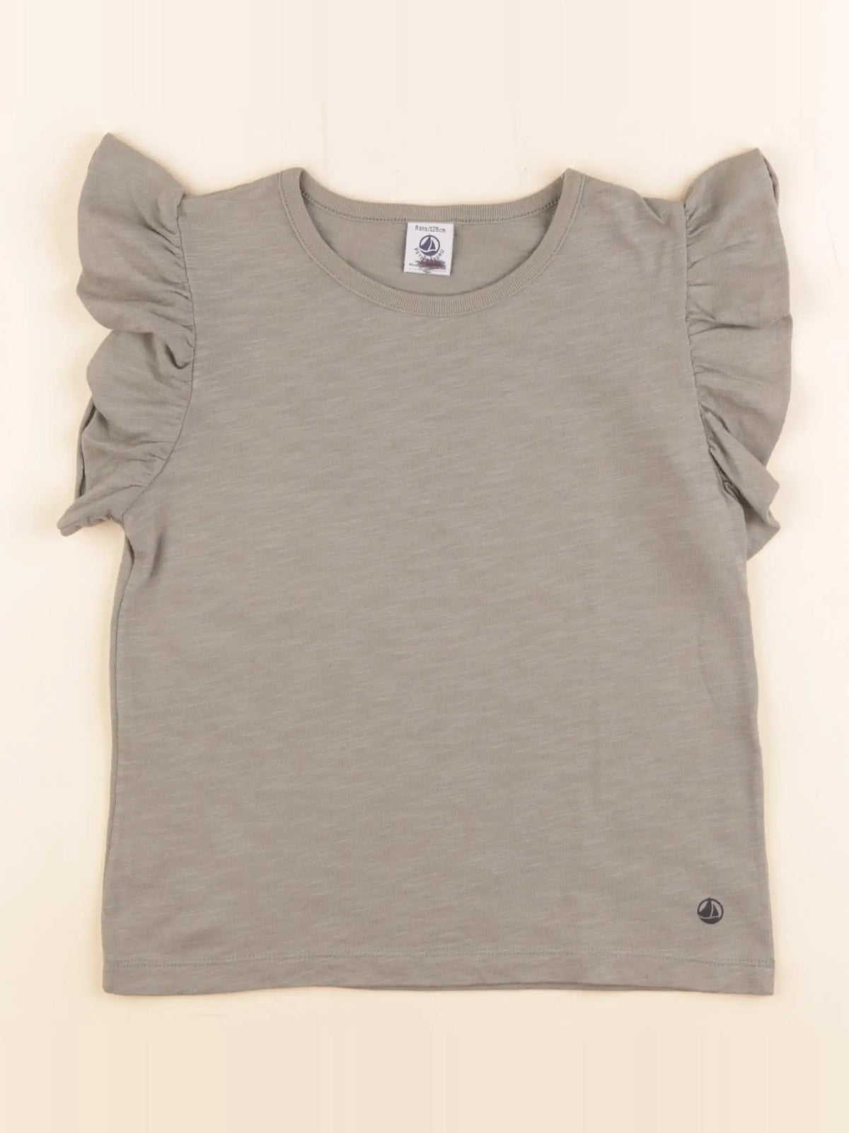 Petit Bateau - tee-shirt vert - 8 ans