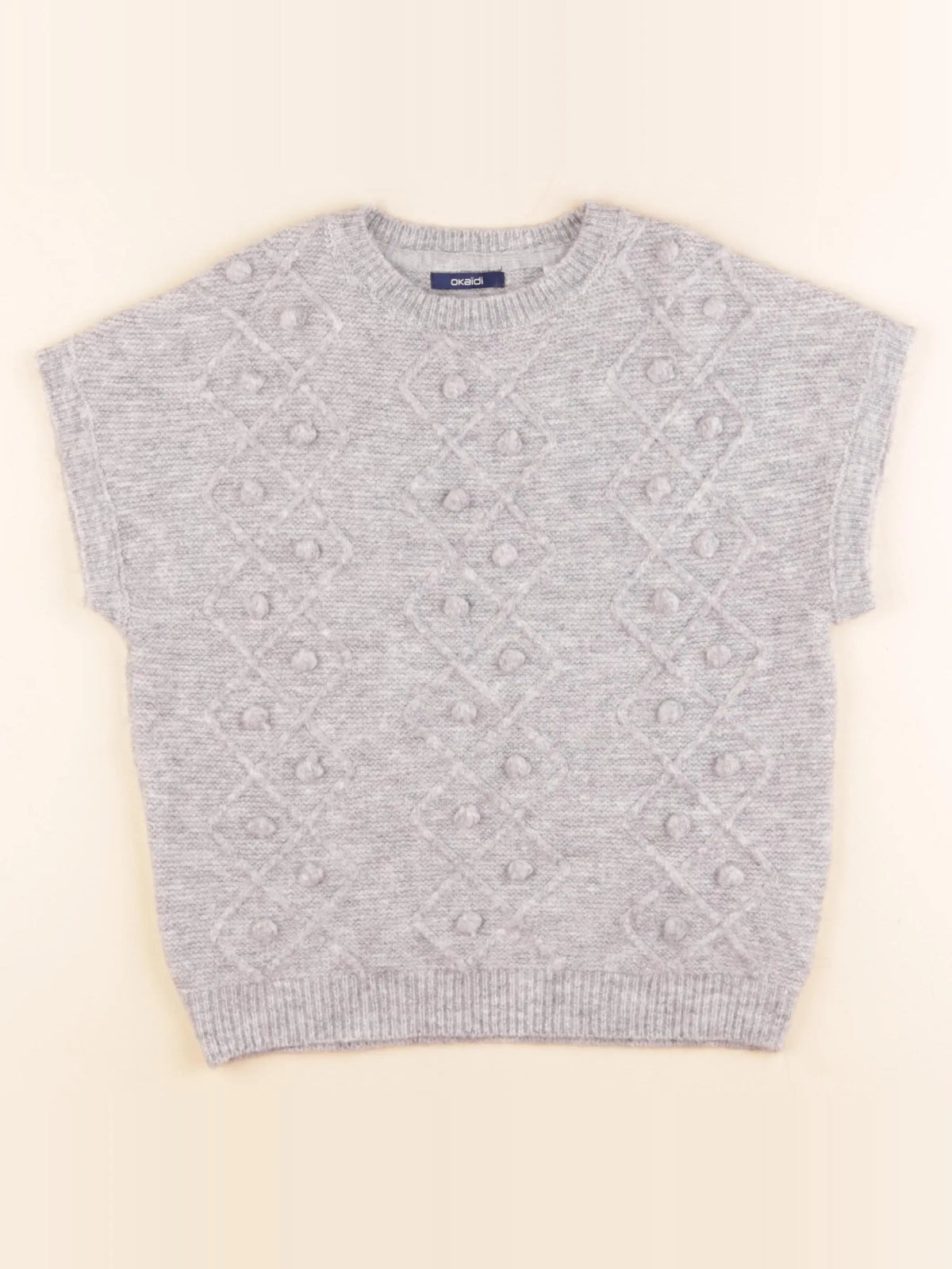 Okaidi - pull gris - 8 ans