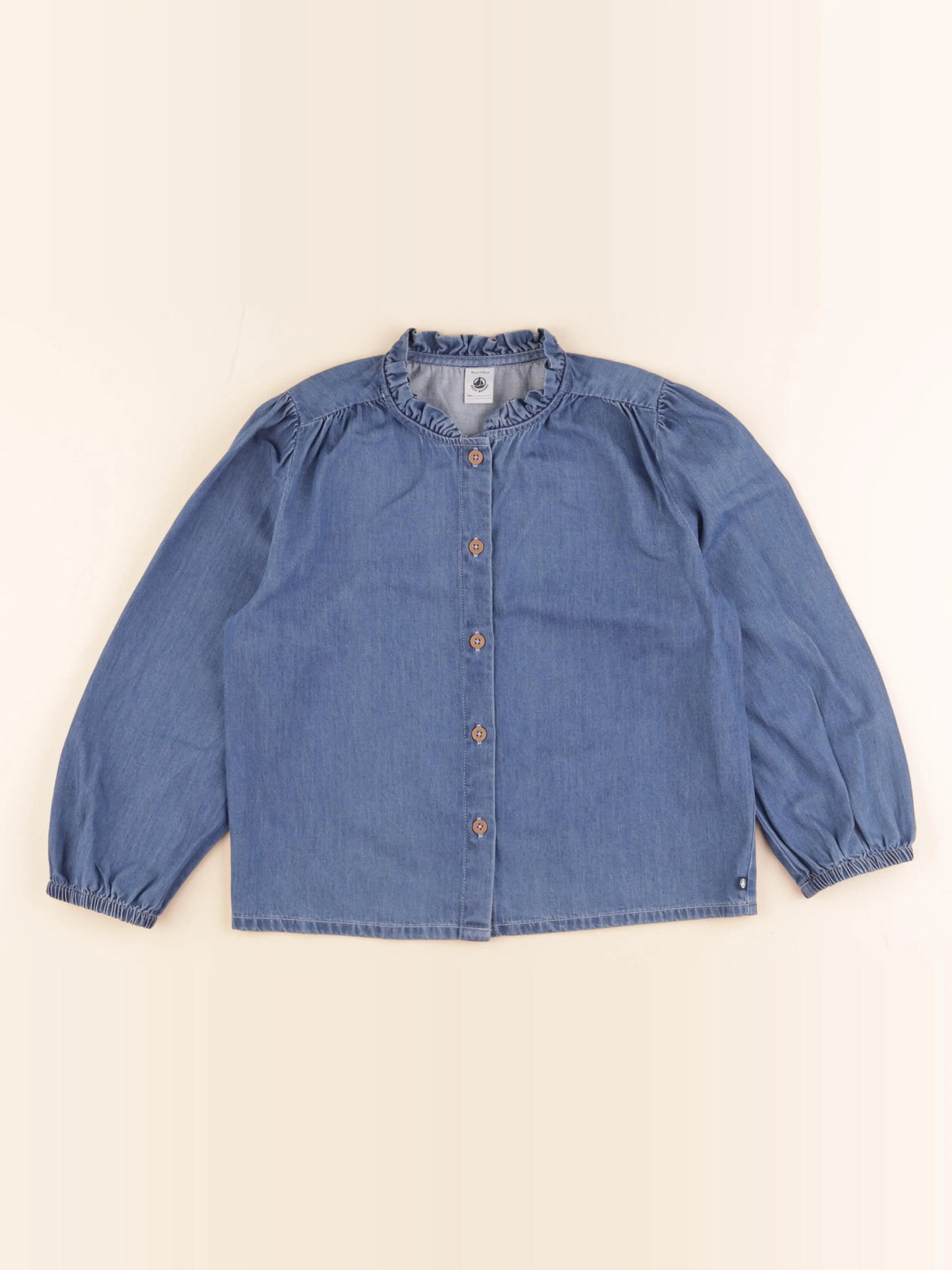 Petit Bateau - blouse bleu - 8 ans