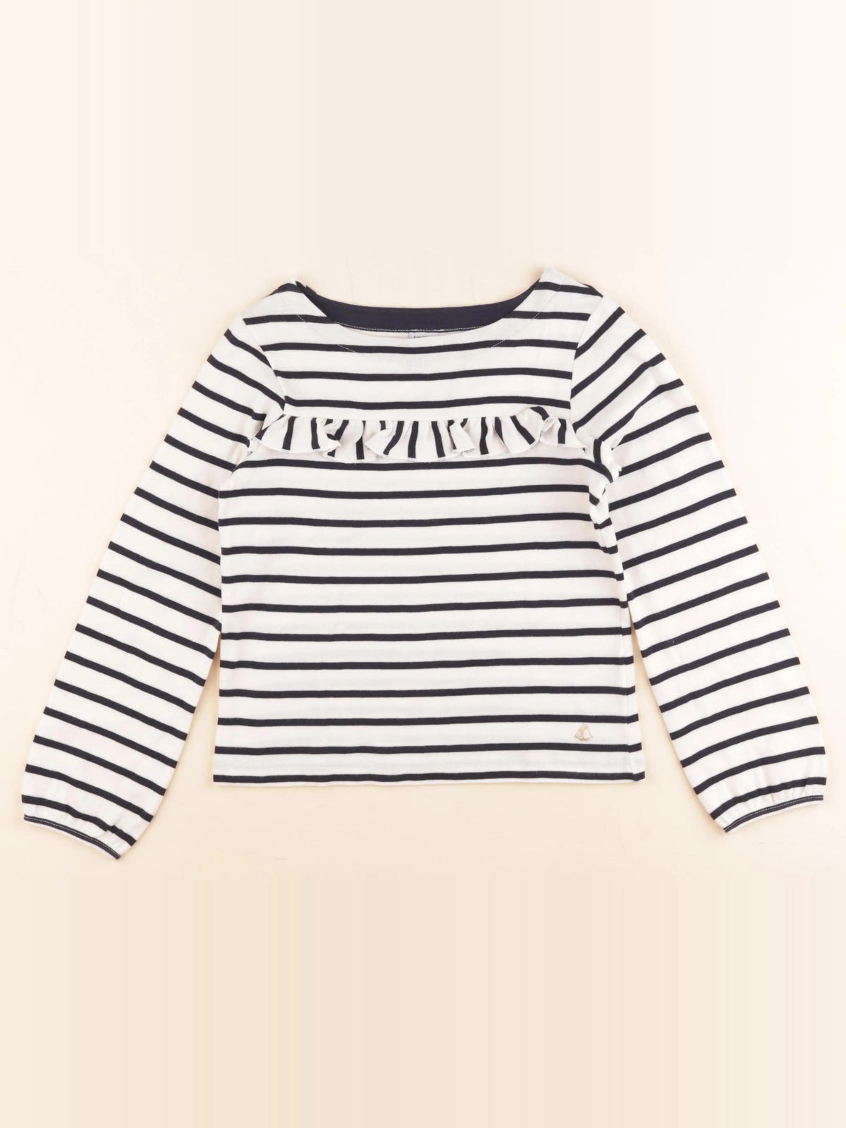 Petit Bateau - tee-shirt rose, bleu, beige - 8 ans