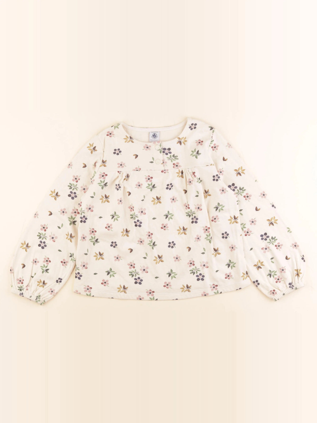 Petit Bateau - tee-shirt beige - 8 ans