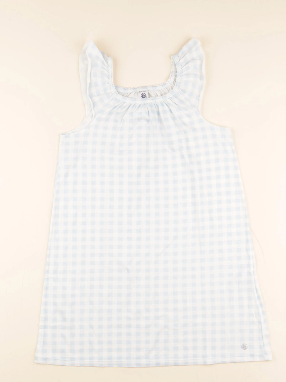 Petit Bateau - chemise de nuit coton bleu - 8 ans
