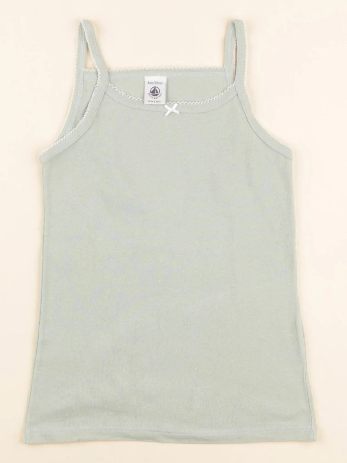 Petit Bateau - maillot de corps vert - 8 ans