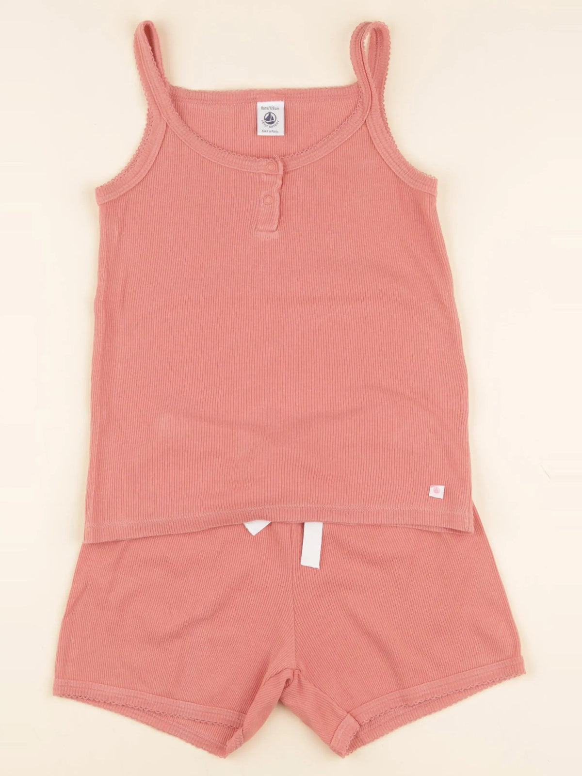 Petit Bateau - pyjama coton rose - 8 ans