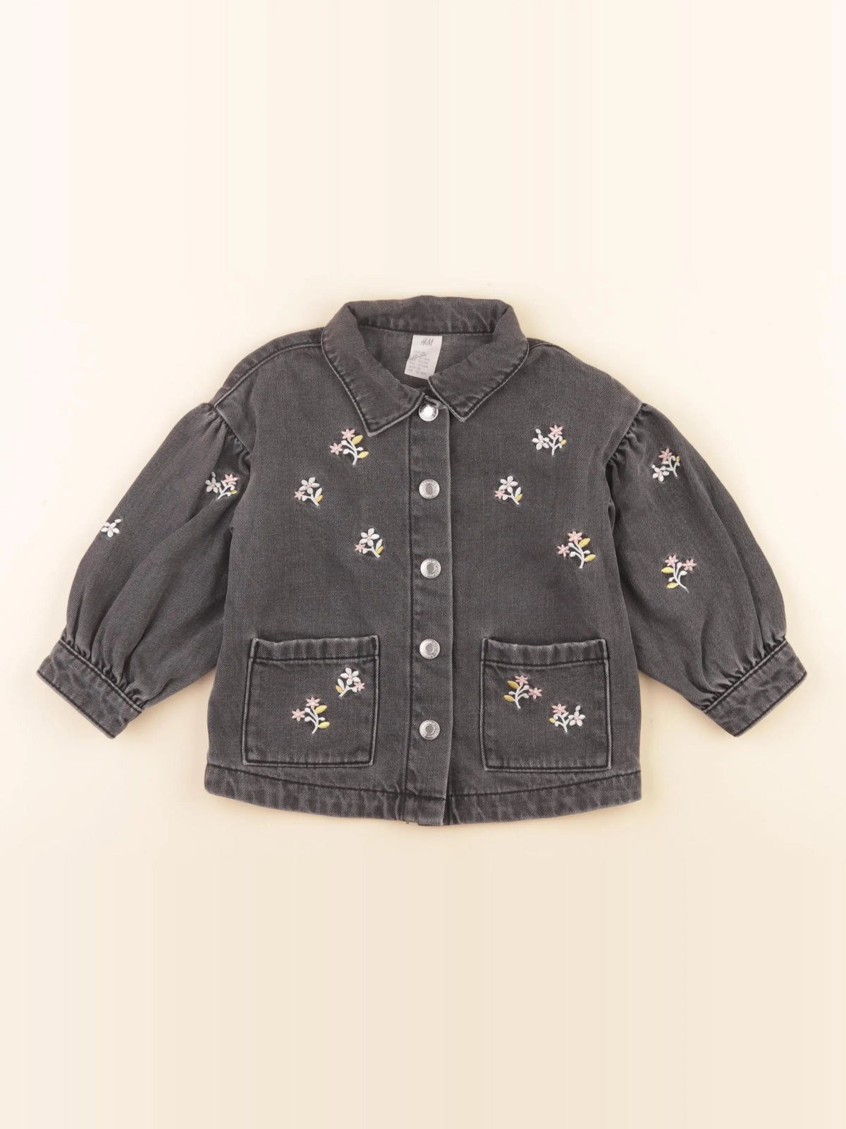 H&M - veste noir - 12/18 mois