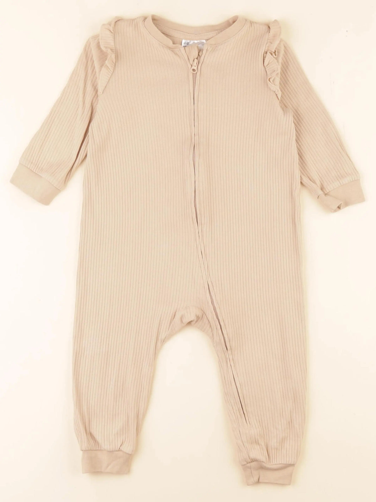 H&M - pyjama coton beige - 12/18 mois