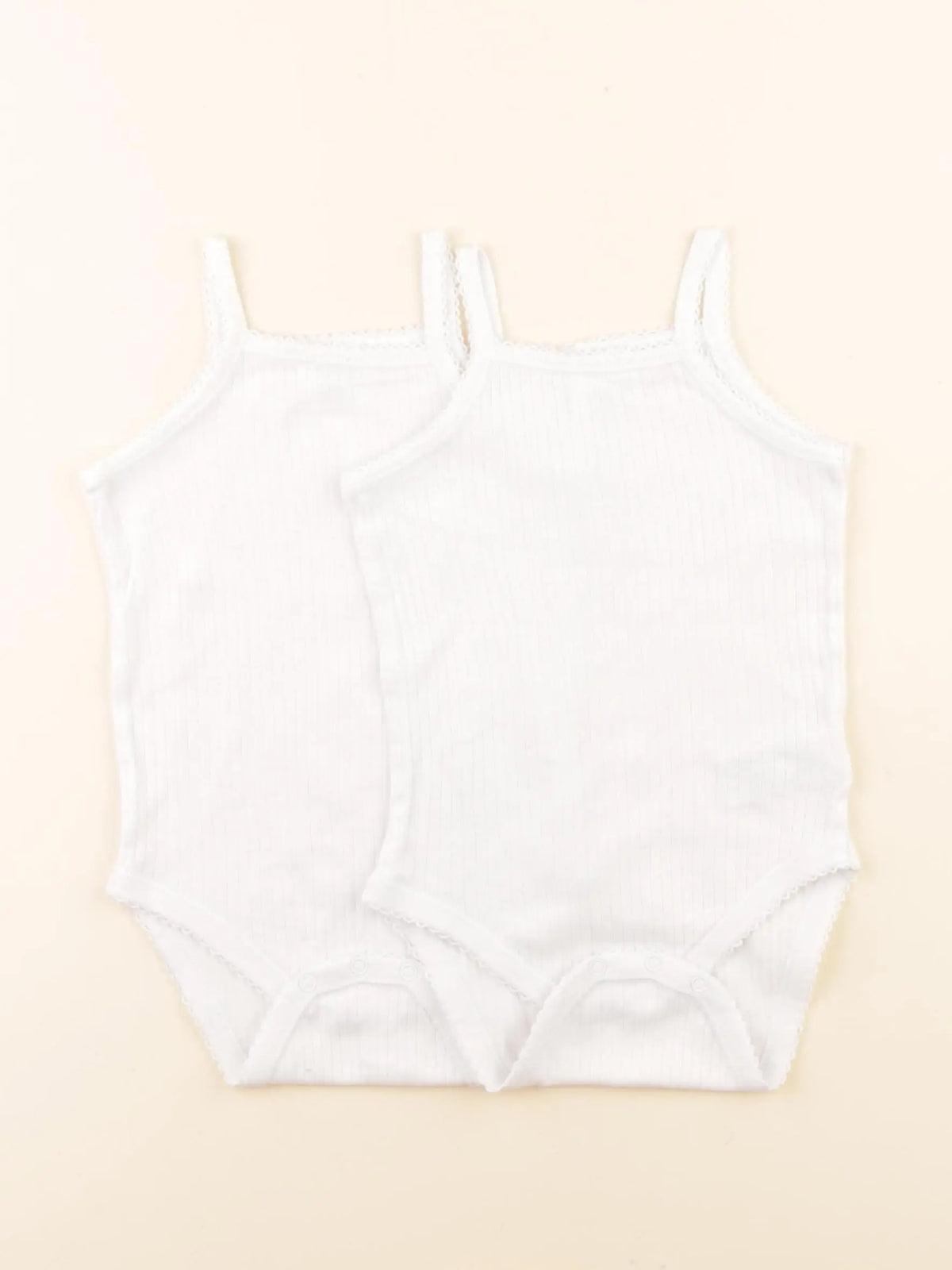 Zara - lot de 2 bodies en coton blanc - 9/12 mois