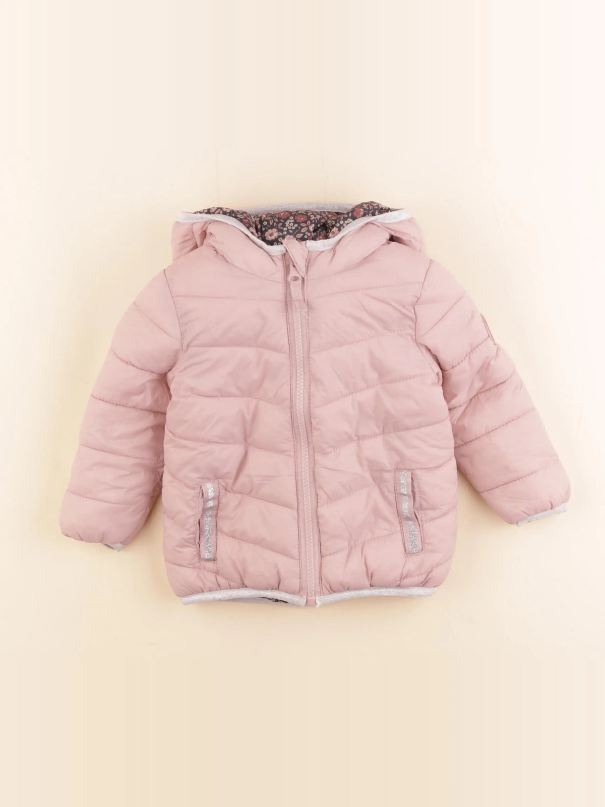 Vertbaudet - doudoune réversible rose - 2 ans