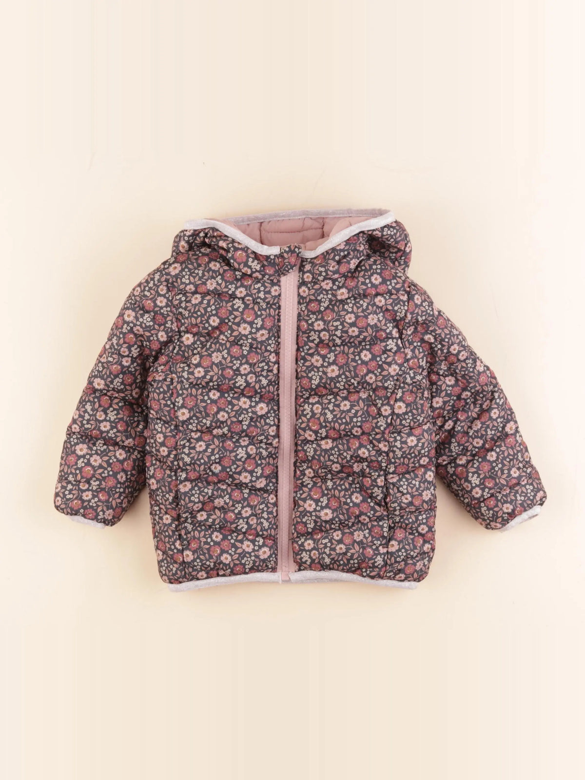 Vertbaudet - doudoune réversible rose - 2 ans