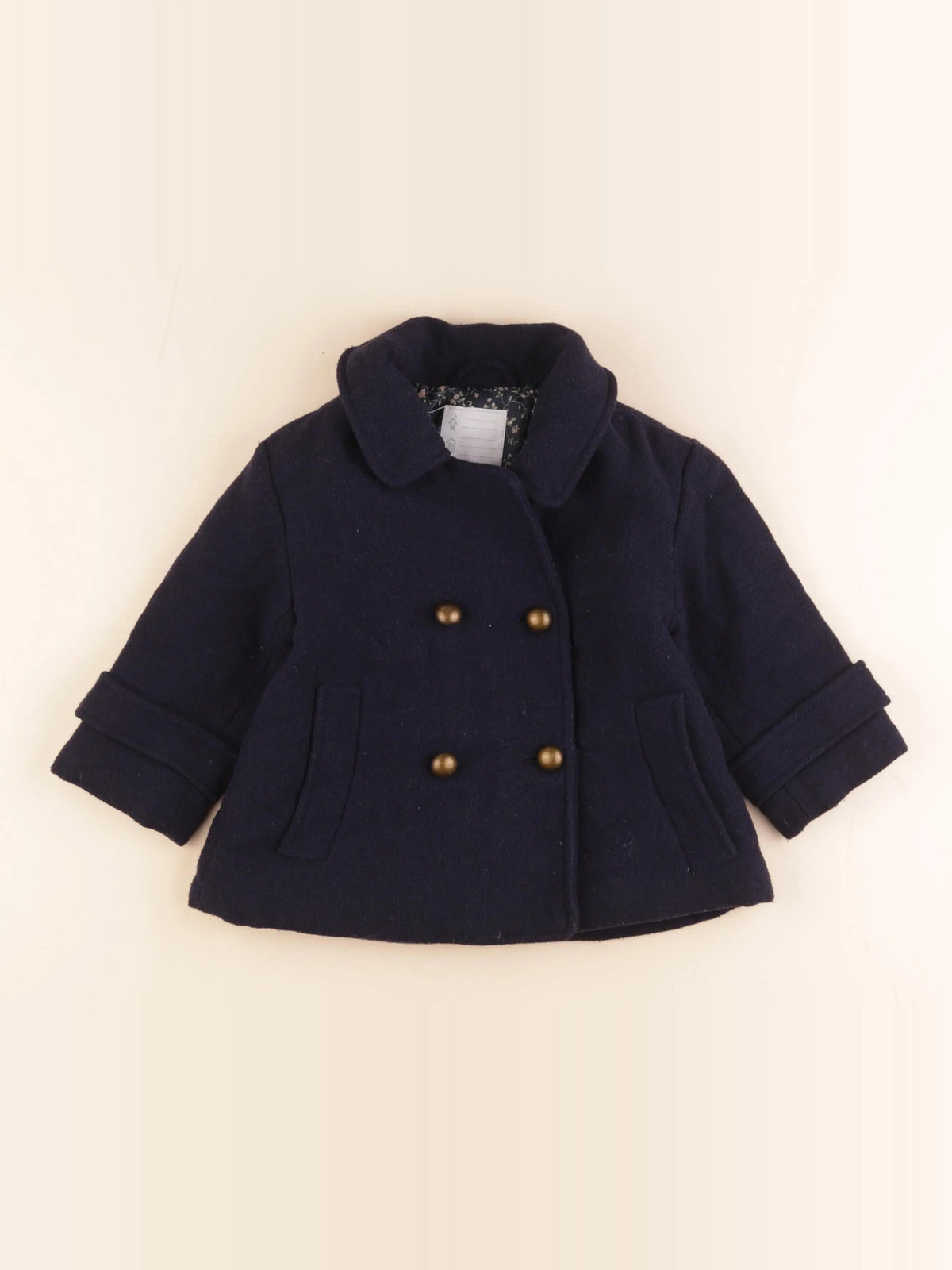 Vertbaudet - manteau bleu - 2 ans