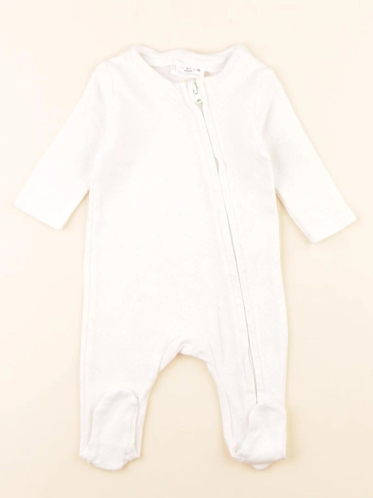 Zara - pyjama coton blanc - 0/1 mois
