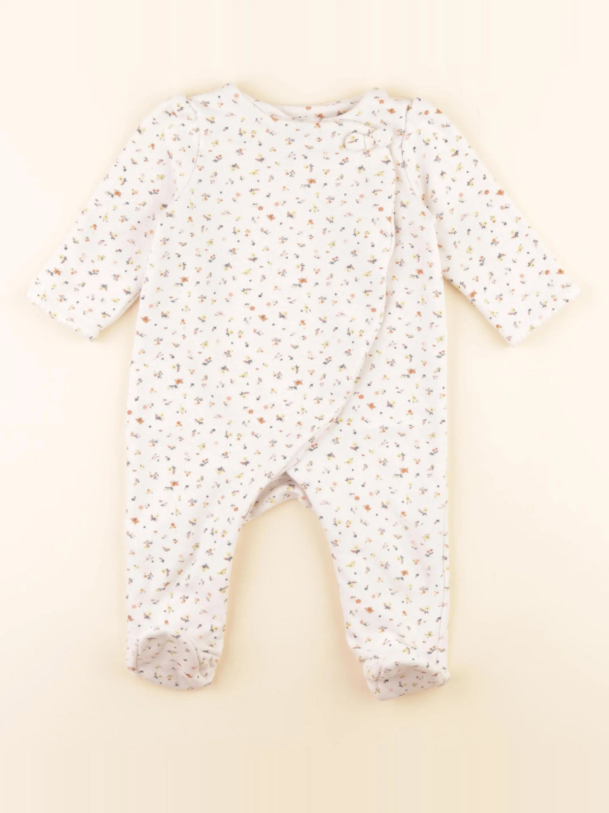 Tape à l'oeil - pyjama coton beige - 6 mois