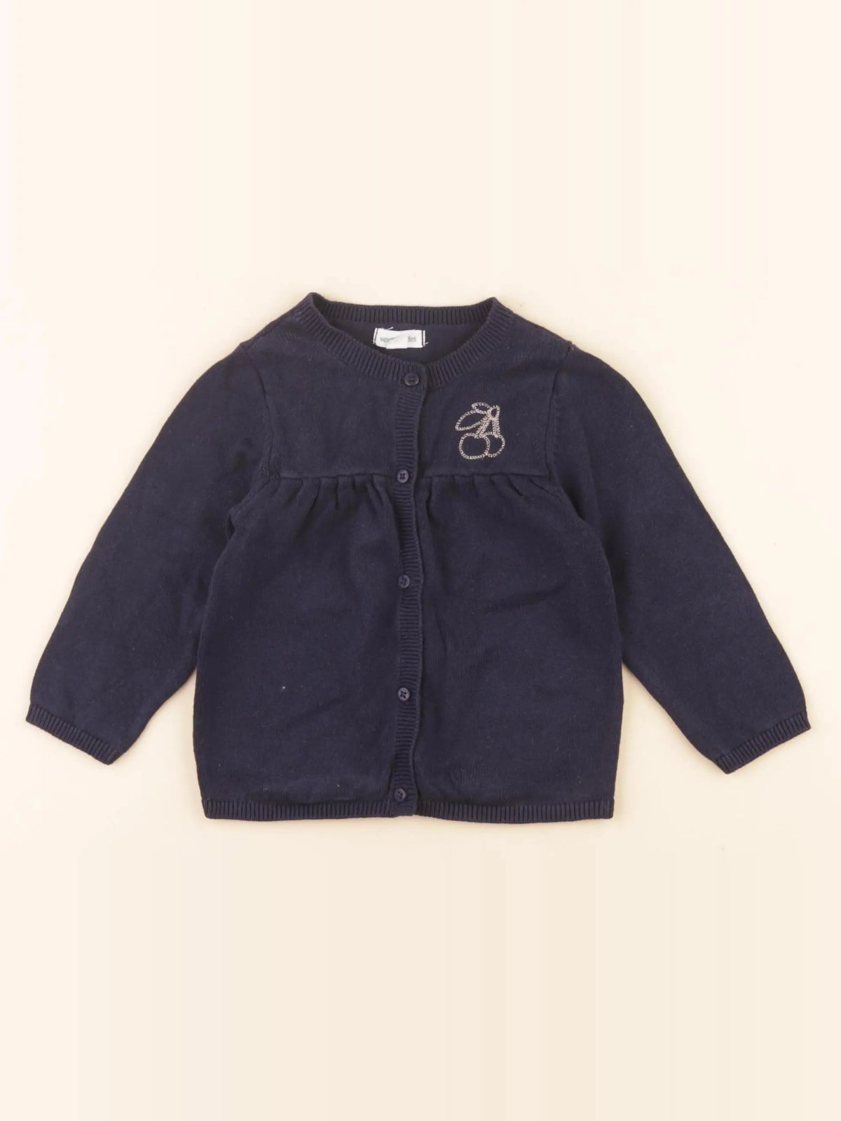 Vertbaudet - gilet bleu - 12 mois