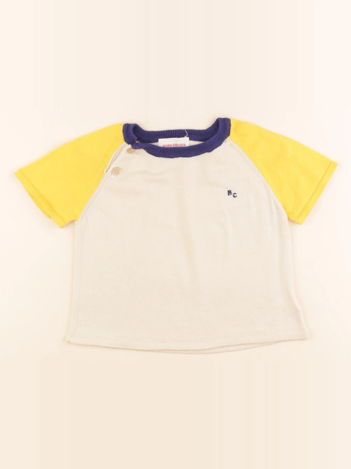 Bobo Choses - tee-shirt jaune, beige - 18 mois