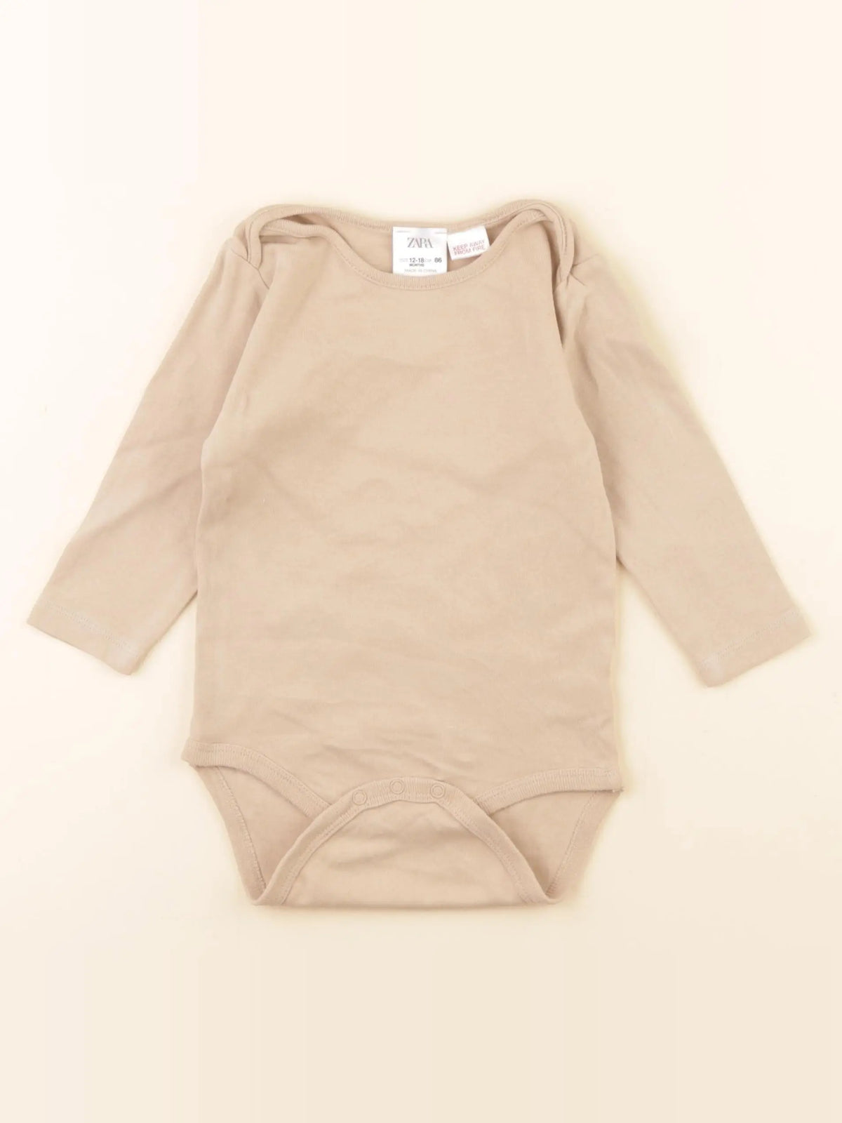 Zara - body beige - 12/18 mois
