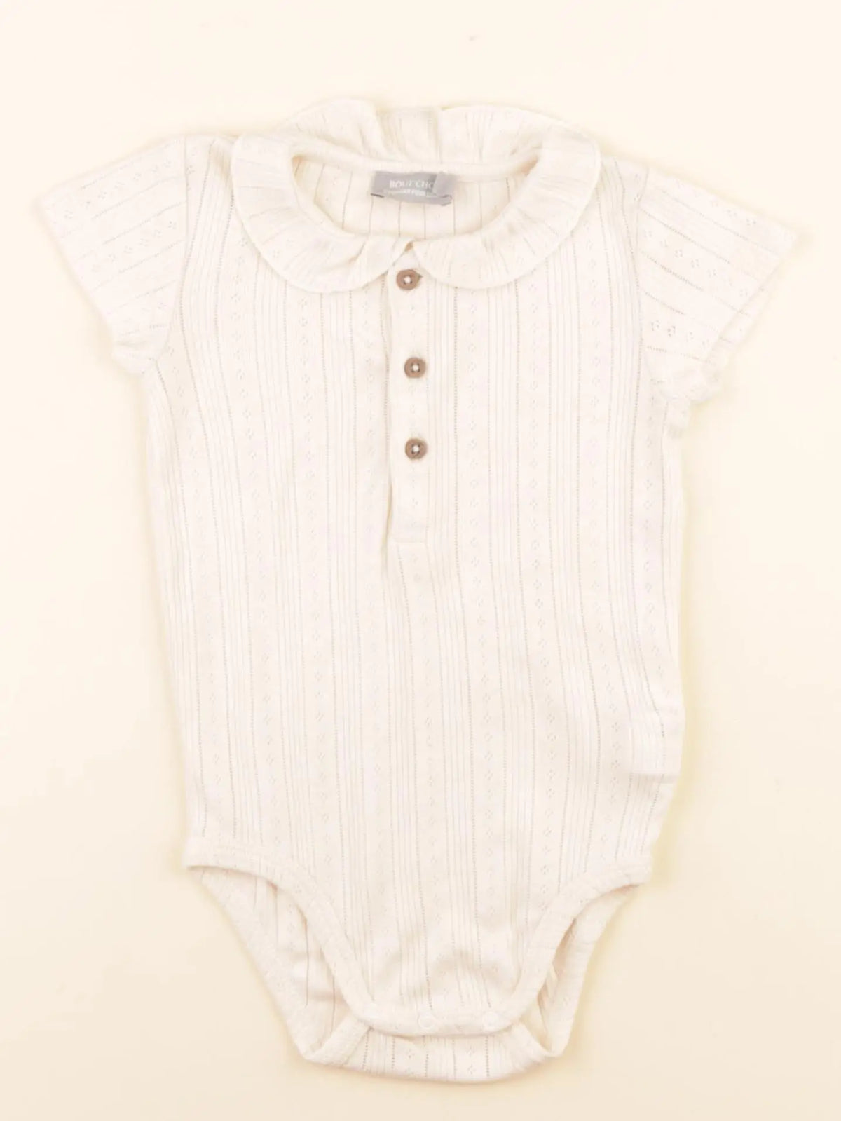 Boutchou - body à col beige - 12 mois
