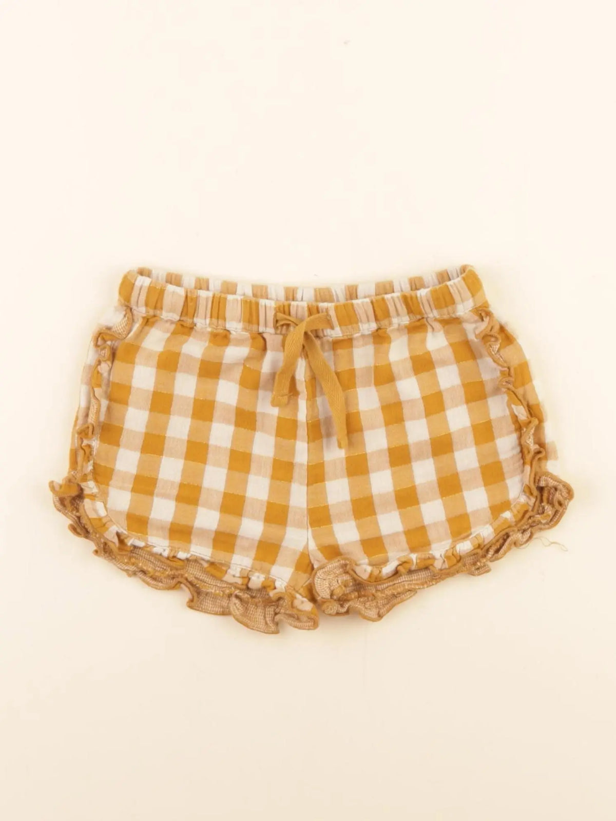 Boutchou - short marron, or - 12 mois