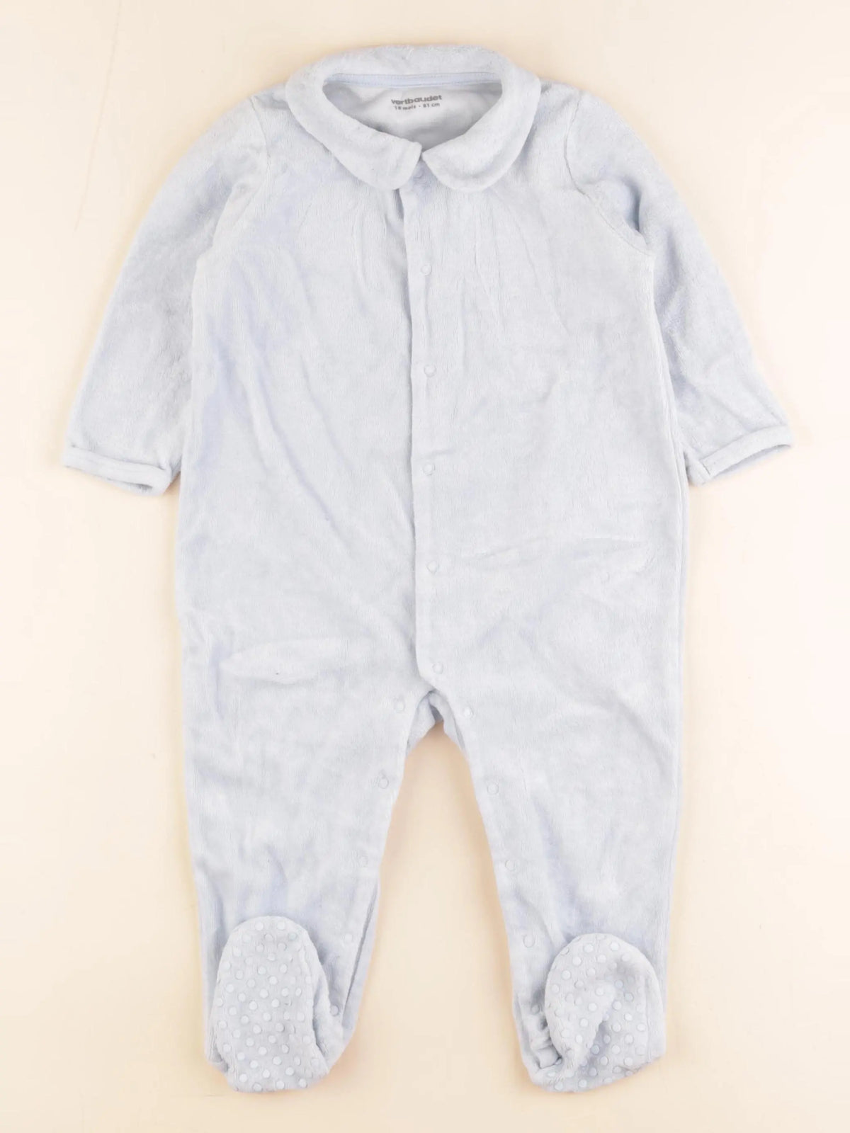 Vertbaudet - pyjama velours bleu - 18 mois