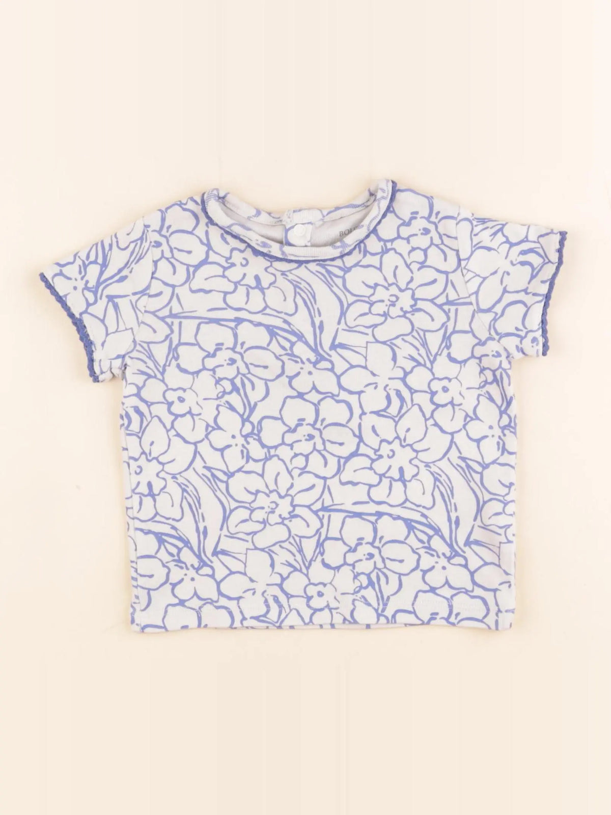 Boutchou - tee-shirt bleu - 12 mois
