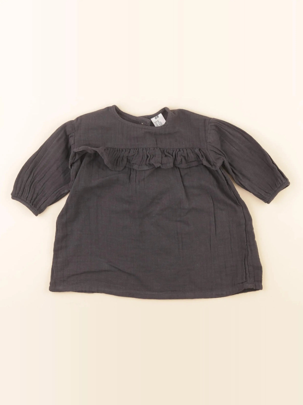 H&M - robe gris - 4/6 mois