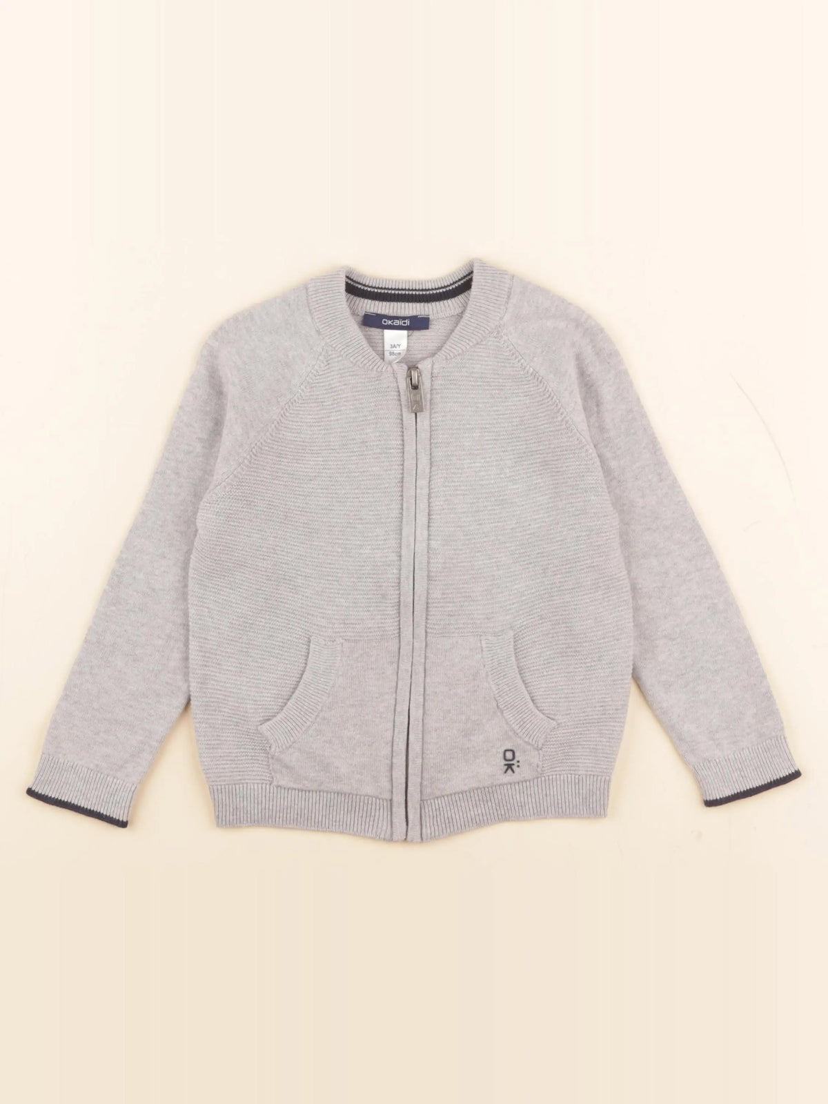 Okaidi - gilet gris - 3 ans