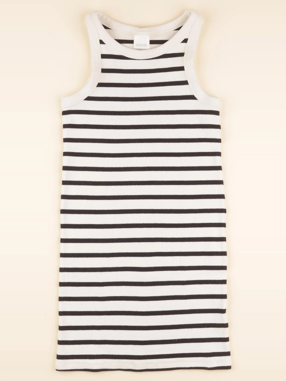 Zara - robe beige, noir - 12/13 ans