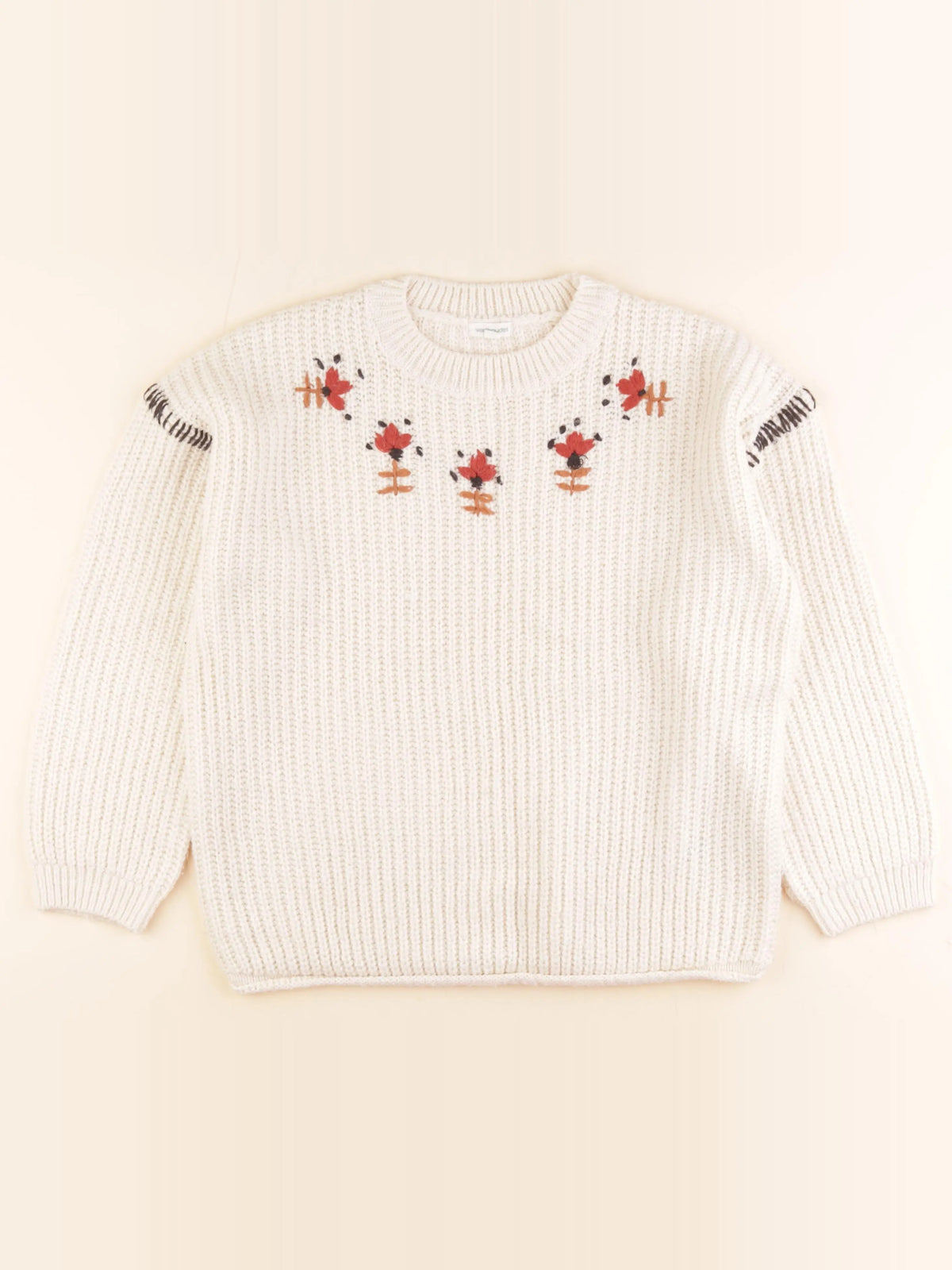 Vertbaudet - pull beige - 14 ans
