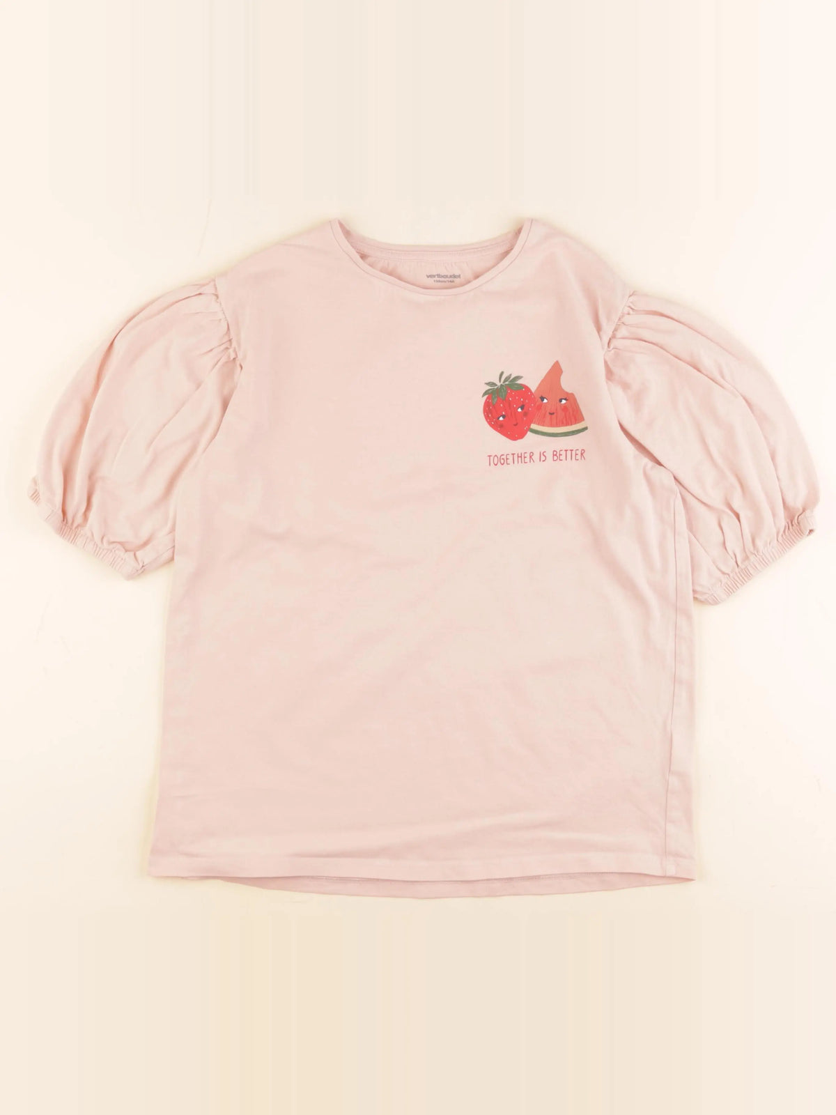 Vertbaudet - tee-shirt rose - 14 ans
