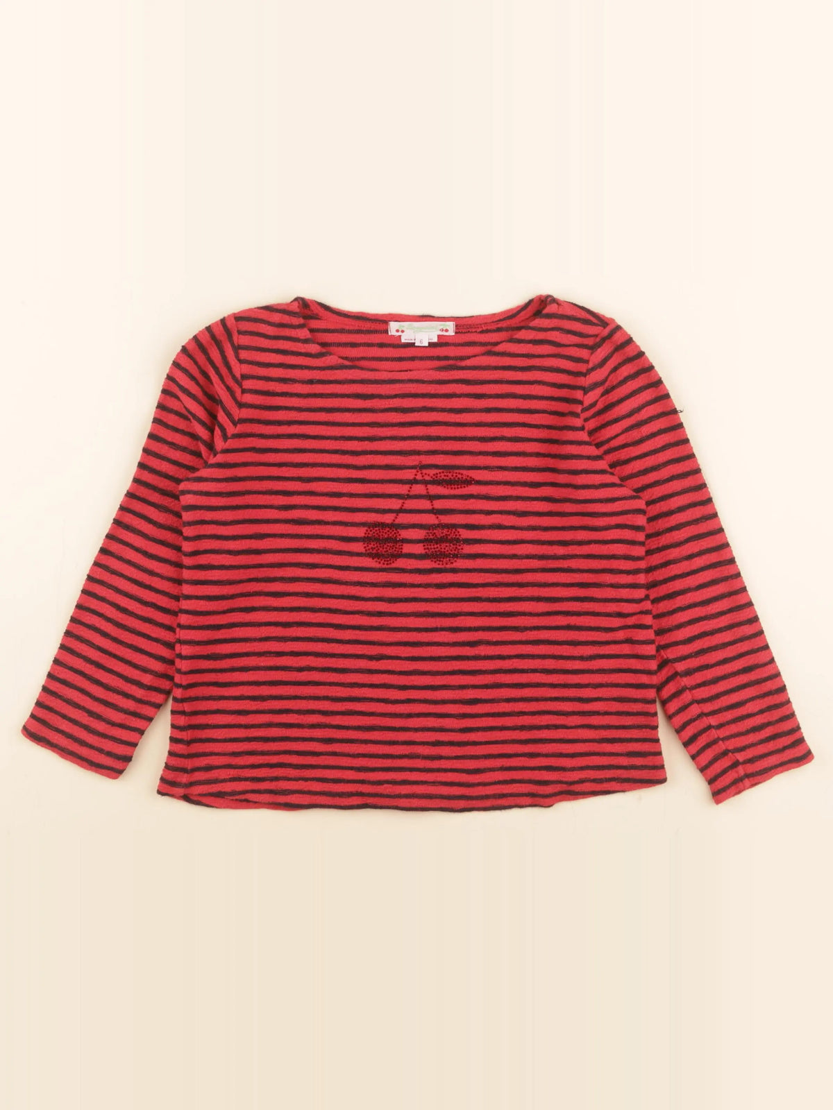Bonpoint - tee-shirt rouge, noir - 6 ans