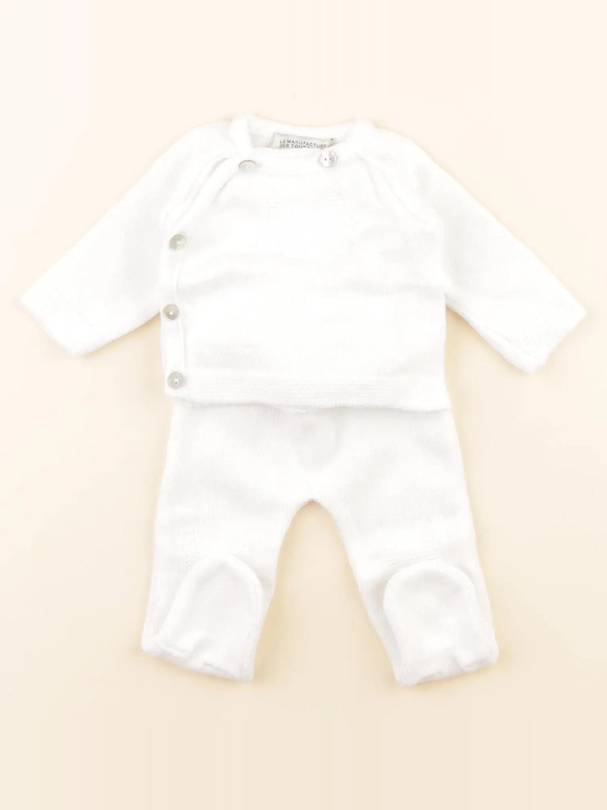 La manufacture de layette - ensemble blanc - 0 mois