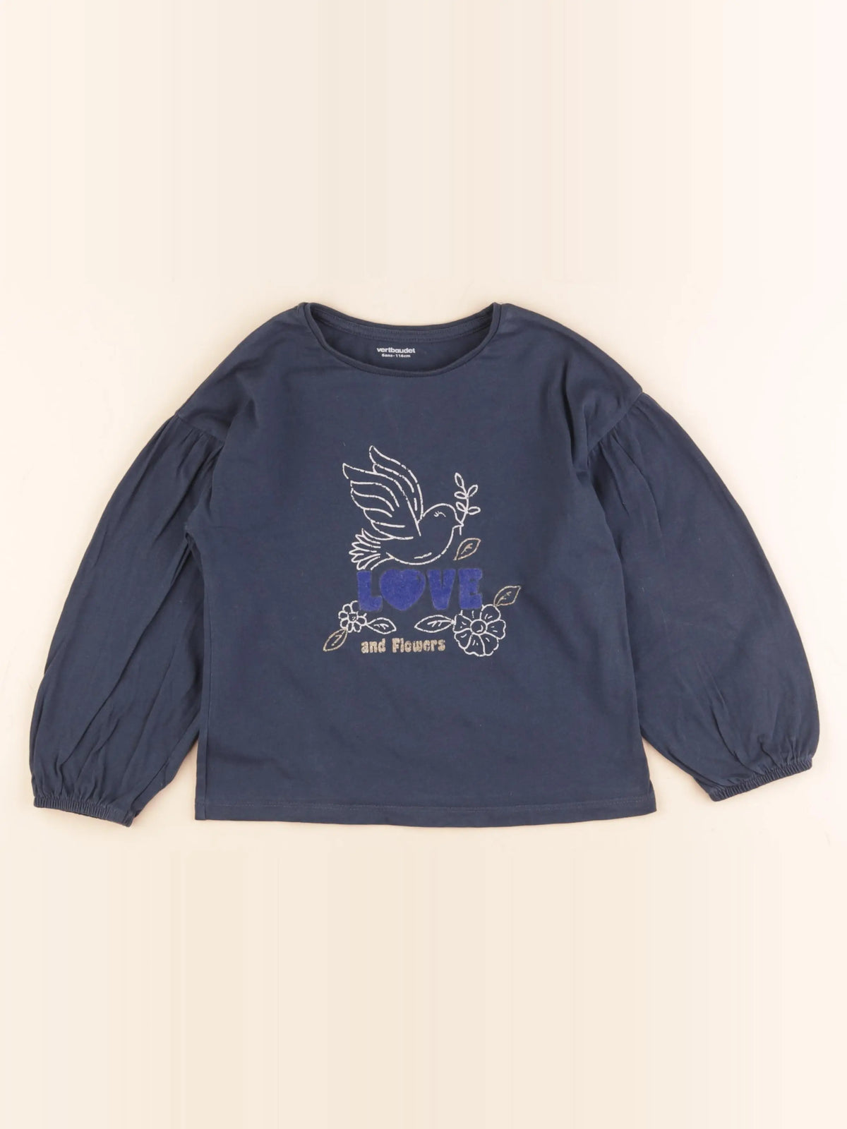 Vertbaudet - tee-shirt bleu - 6 ans