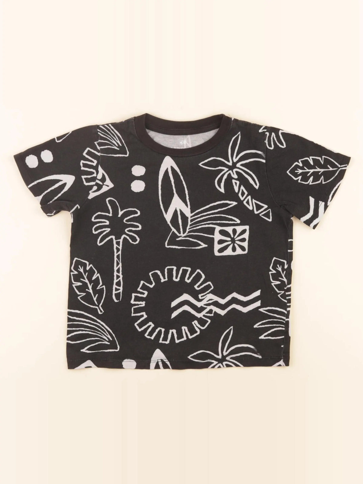 H&M - tee-shirt noir - 2/4 ans