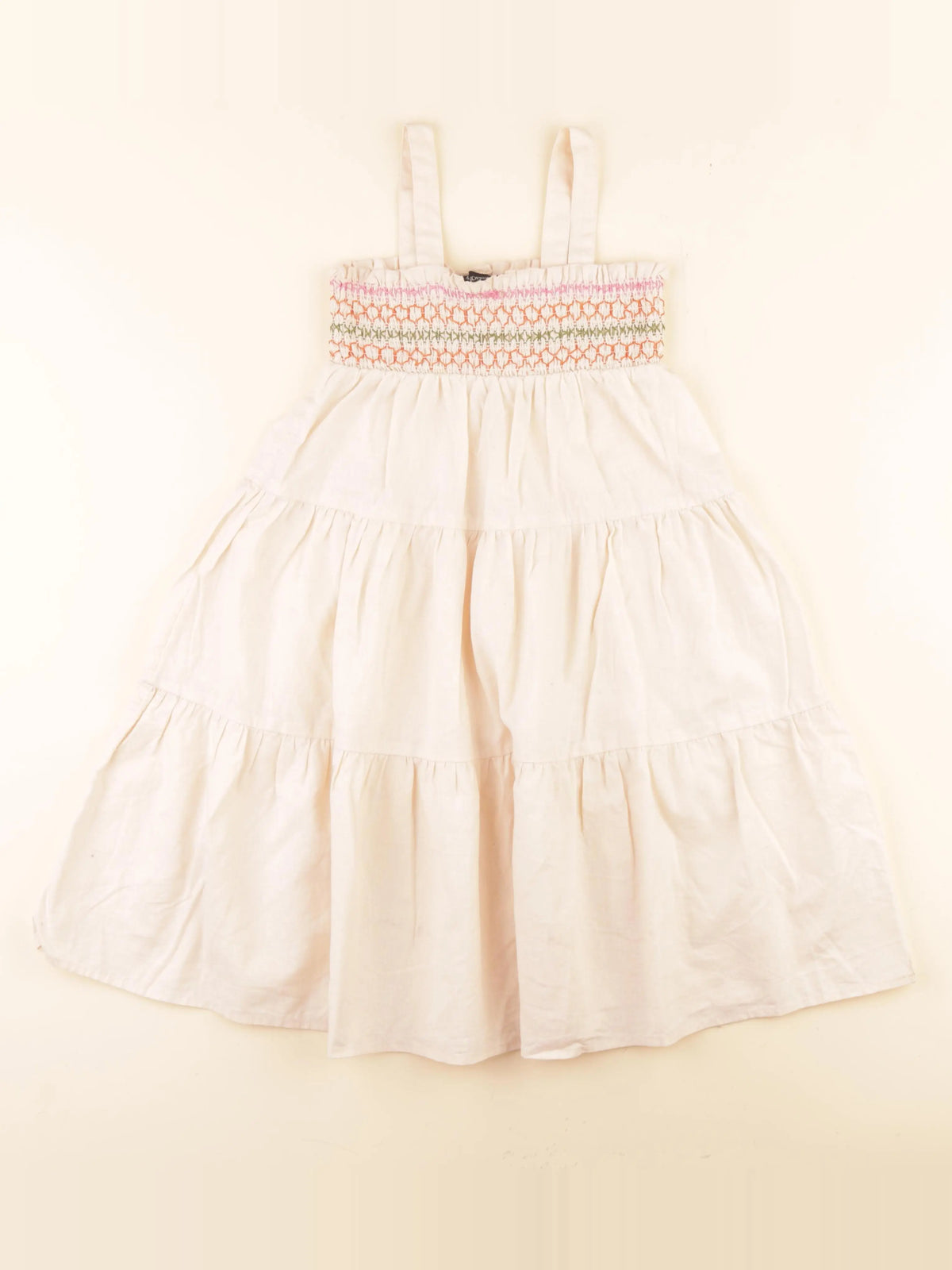 Monoprix - robe beige - 8 ans