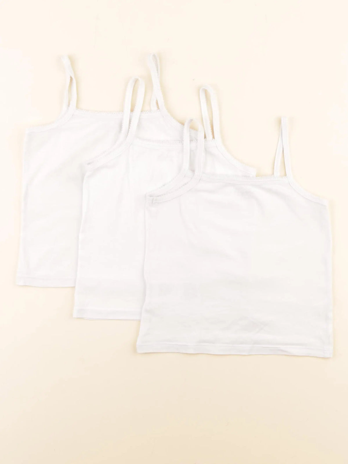 Vertbaudet - lot de 3 maillots de corps blanc - 3 ans