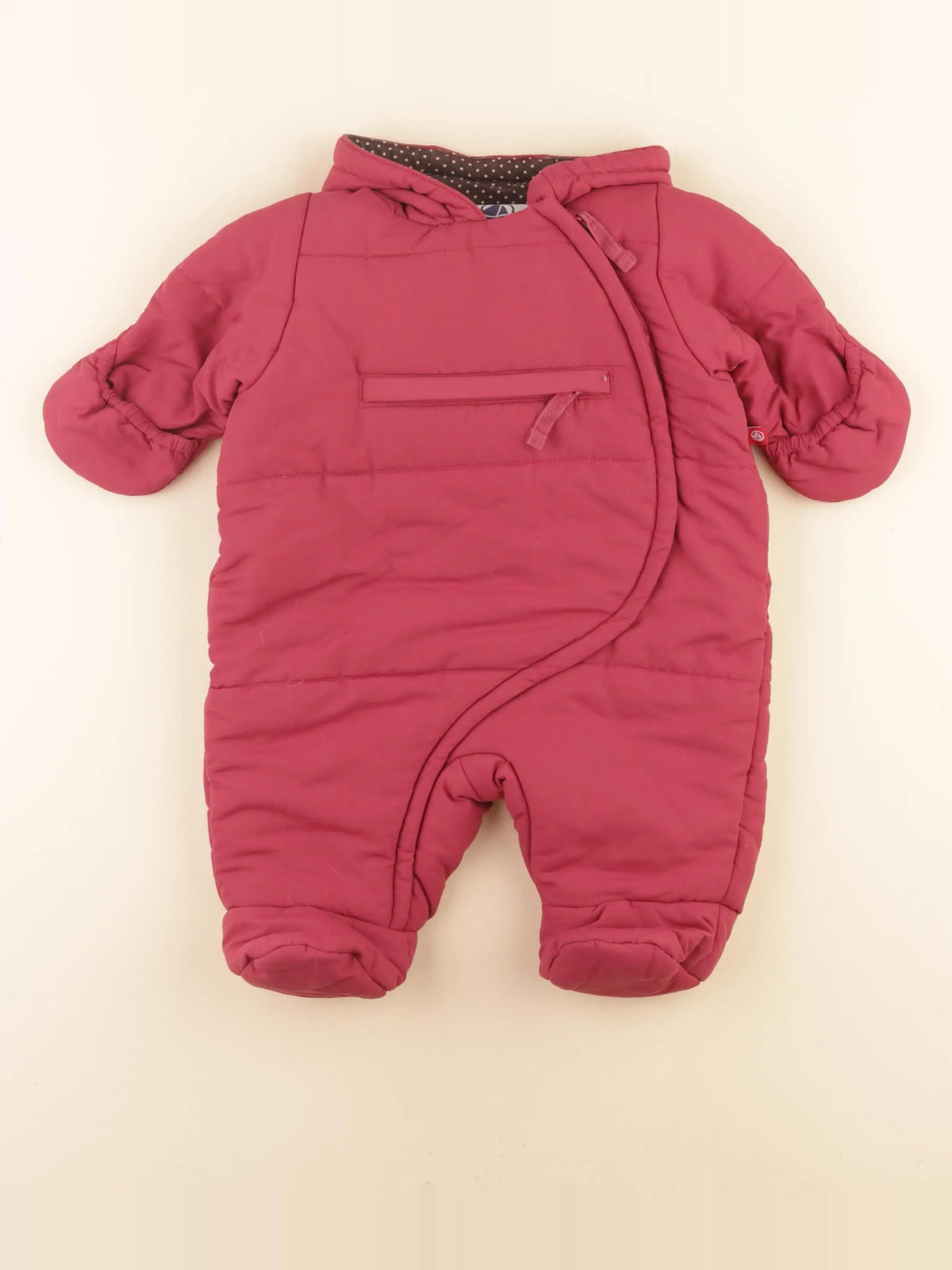 Petit Bateau - combi-pilote rouge - 3 mois