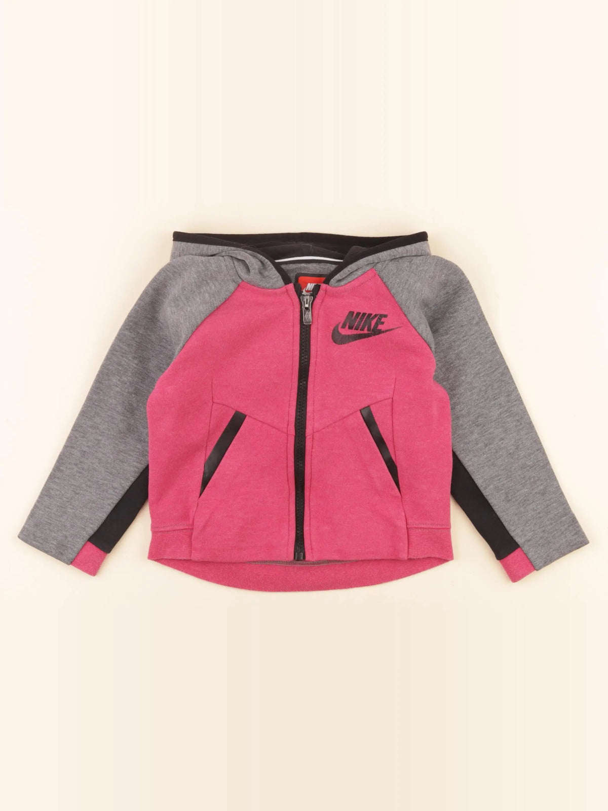 Nike - sweat rose, gris - 3 ans
