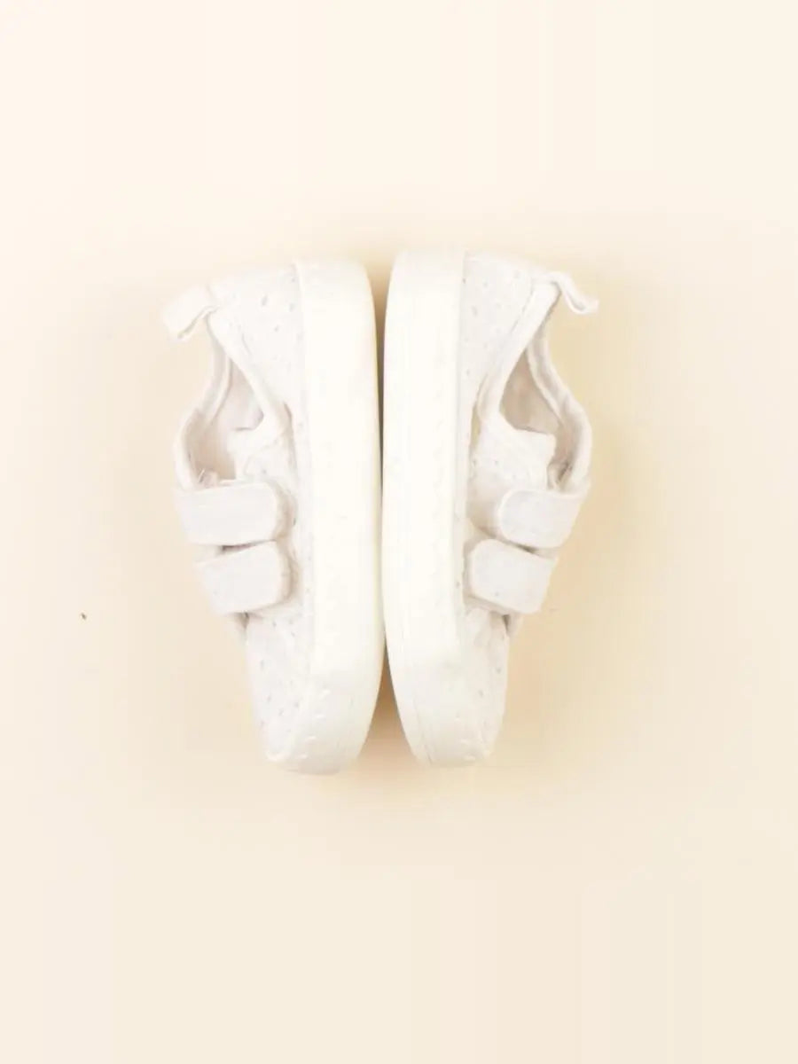H&M - tennis à scratch/ lacets blanc - pointure 20/21