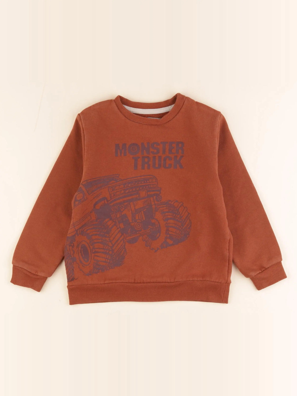 Vertbaudet - sweat marron - 5 ans