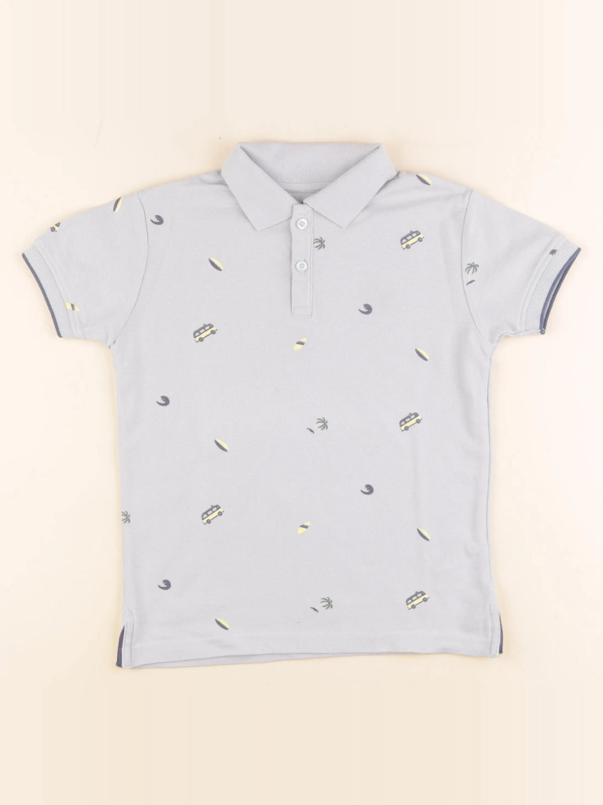 Vertbaudet - polo bleu - 6 ans