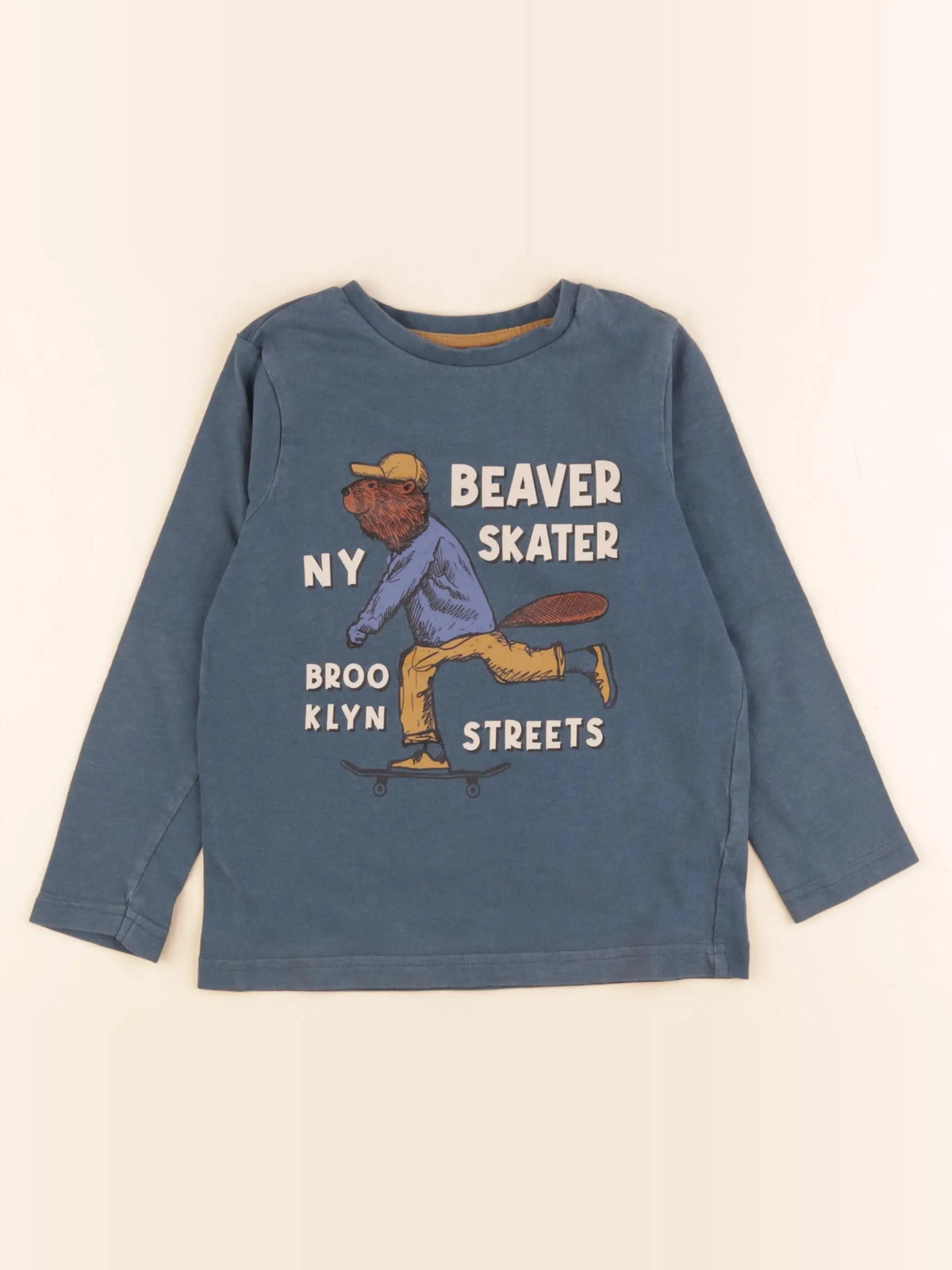 Vertbaudet - tee-shirt bleu - 5 ans