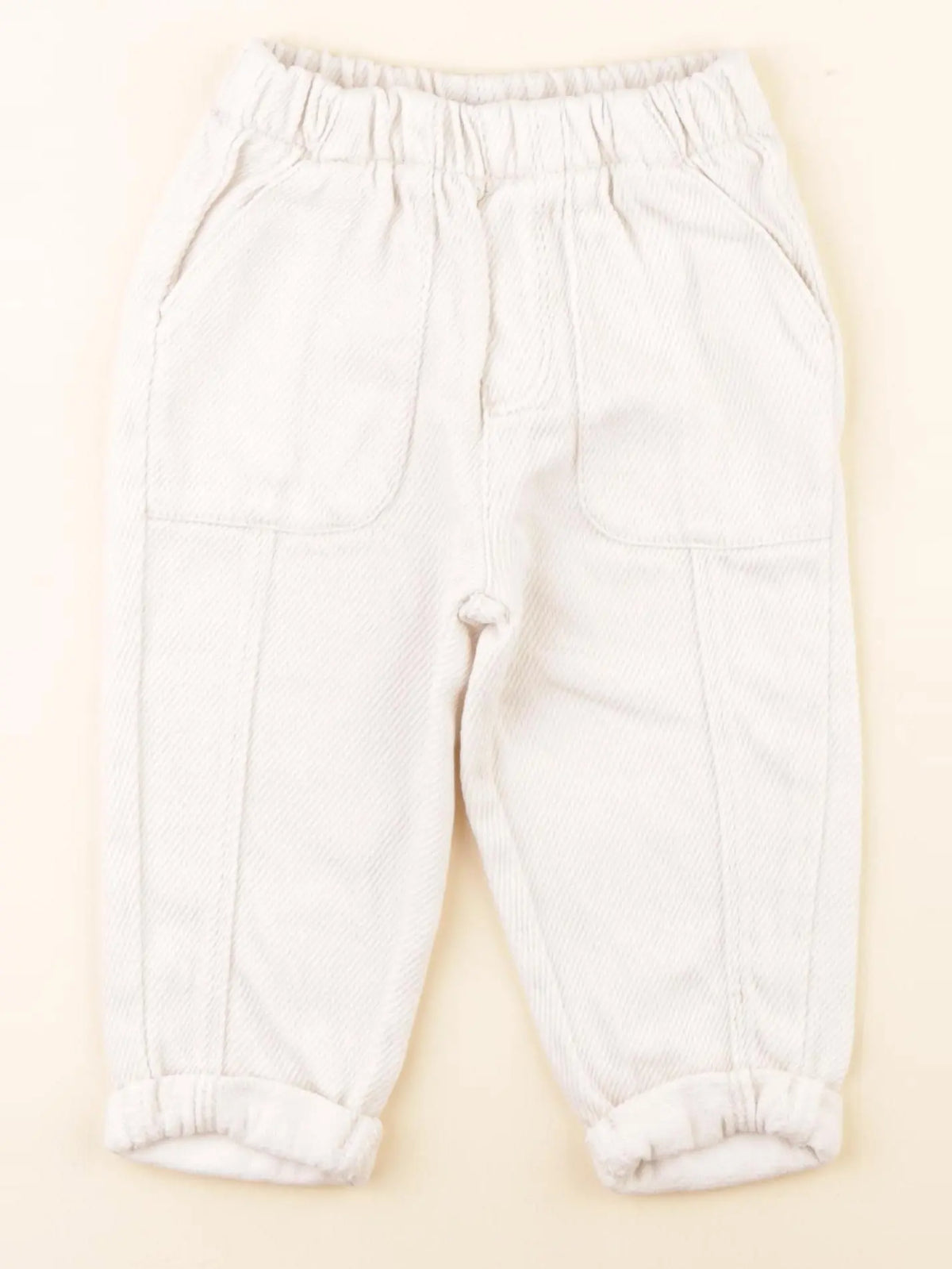 Vertbaudet - pantalon beige - 18 mois