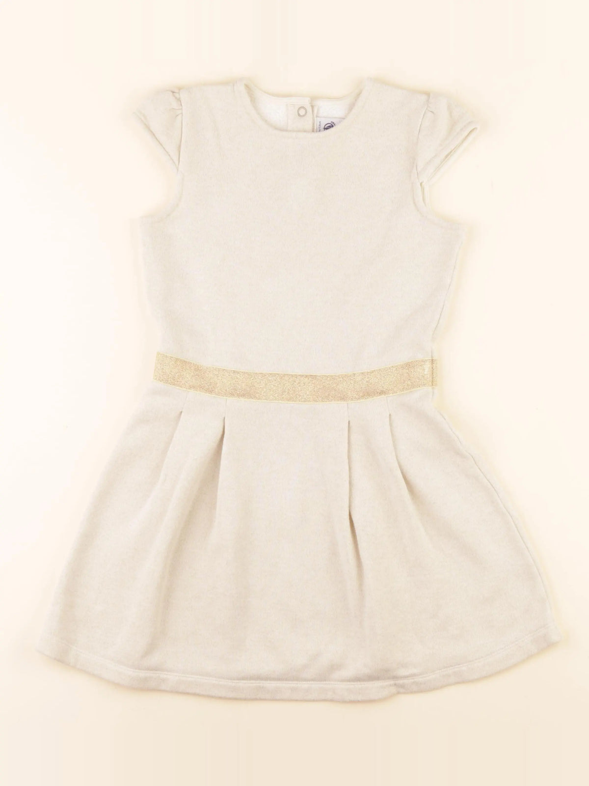 Petit Bateau - robe beige, or - 8 ans