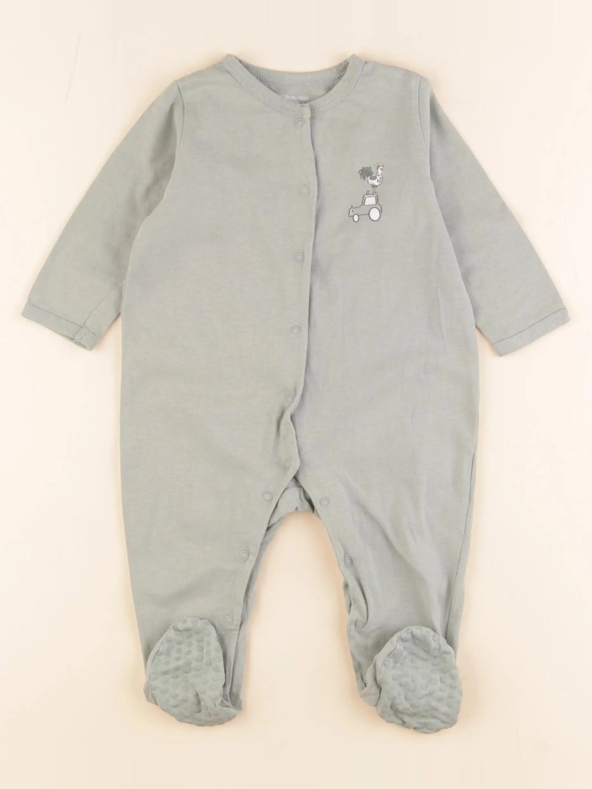 Vertbaudet - pyjama coton vert - 9 mois