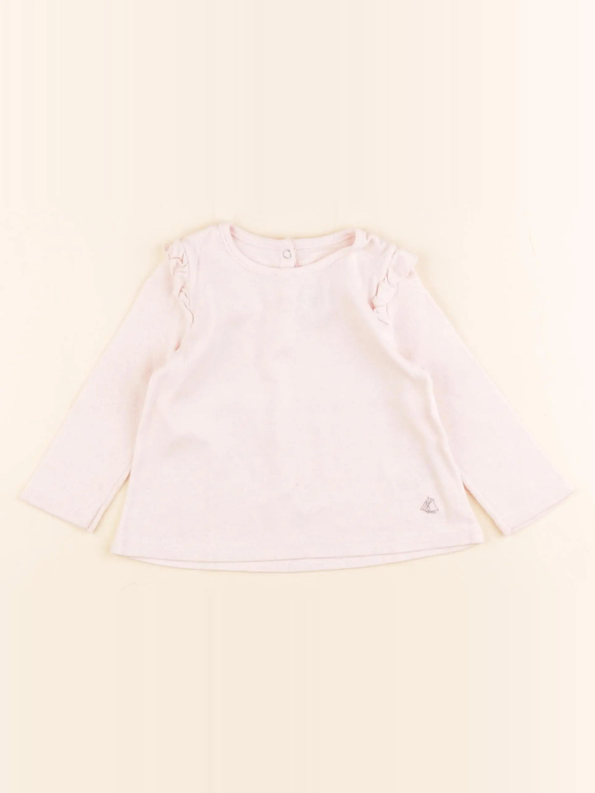 Petit Bateau - tee-shirt rose, or - 12 mois