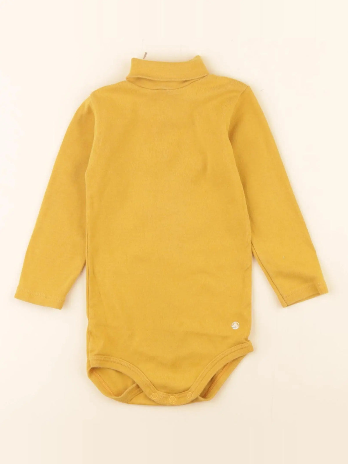 Petit Bateau - body à col jaune - 12 mois