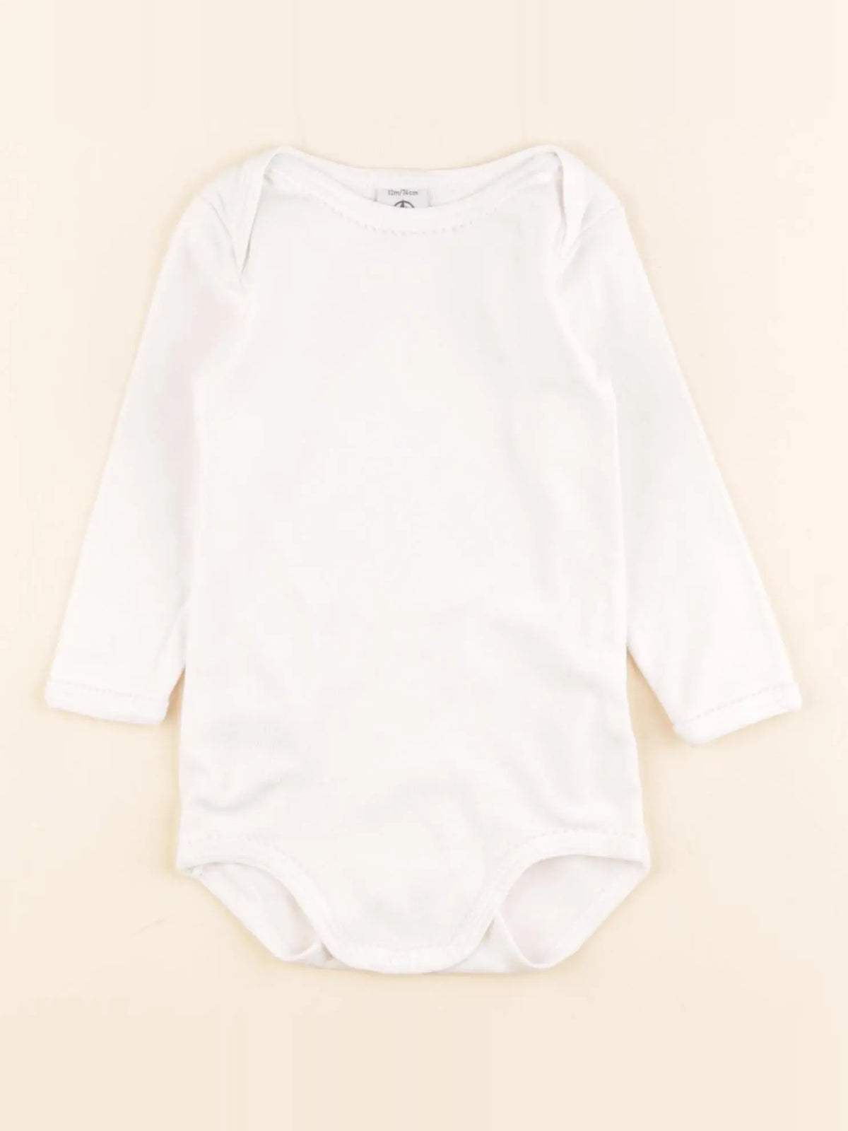 Petit Bateau - body blanc - 12 mois