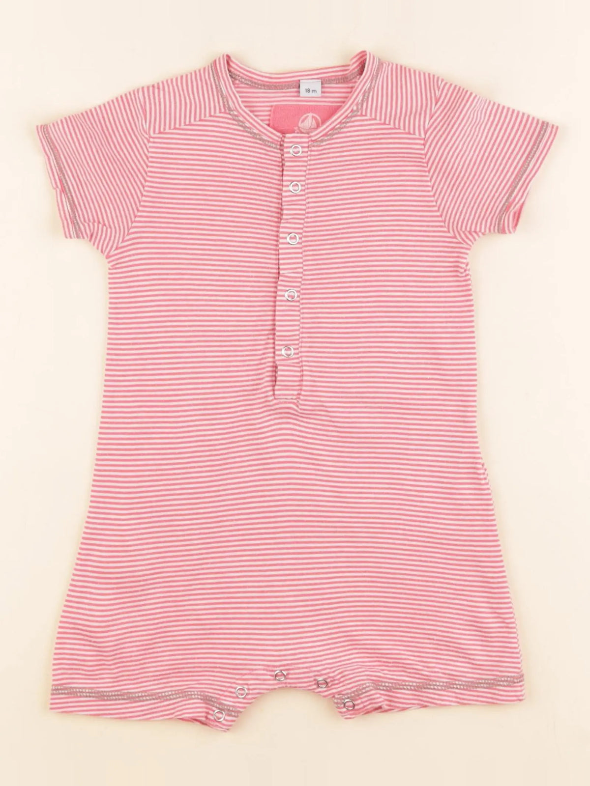 Petit Bateau - pyjama coton rose - 18 mois