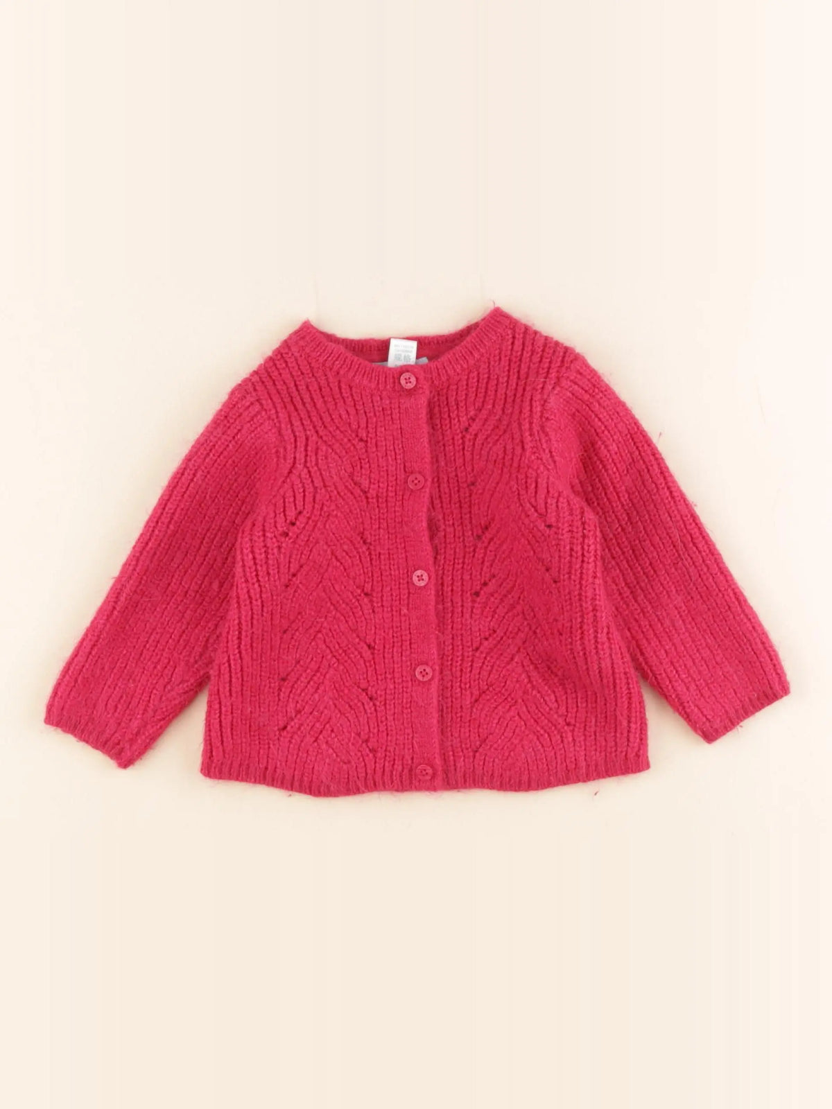 Obaïbi - gilet rose - 18 mois